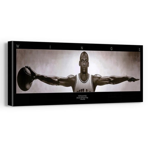 Michael Jordan Wings Quote Edition Canvas Print Wall Decor Art
