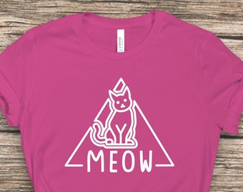 Meow T-shirt, Katze Mama Shirt, Frauen Katzenliebhaber, Shirts für sie, Katze Mama Shirt, Katze-Liebhaber-t-Shirt