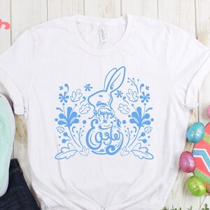Floral Rabbit Shirt, Bunny Shirt, Easter Shirt, Nature Lover