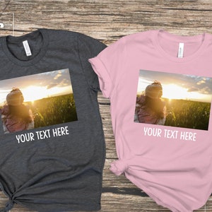 Personalisiertes Foto Shirt, Personalisiertes Text- und Fotoshirt, Personalisiertes Textshirt