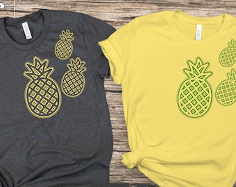 Pineapple T-shirt, Shirts for Women, Foodie Shirt, Summer Shirt