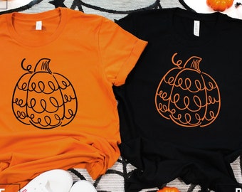 Fall Pumpkin Shirt: Women's Leopard Patch Tee