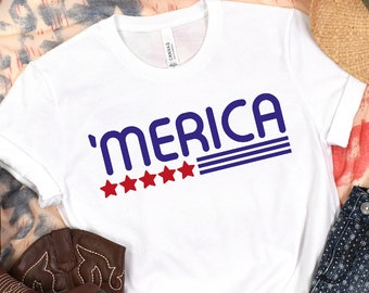 Camisa Merica, Camisa 4 de Julio, Camisa de la Libertad, Camisa del Día de la Independencia, Camisa del Cuatro de Julio, Camisas de la Familia Patriótica, Camisa de los Estados Unidos,