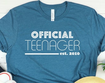 Officieel tienershirt: cadeau voor 13e verjaardag
