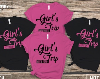 Custom Girls Trip T-Shirt: Matching Besties Vacation Shirt
