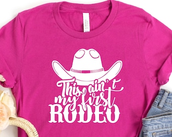This Aın't My First Rodeo T-Shirt, Western Cowgirl Shirt , Rodeo Tshirt, Womens Western Shirt XL, Western Show Clothing, Western Wear Shirt