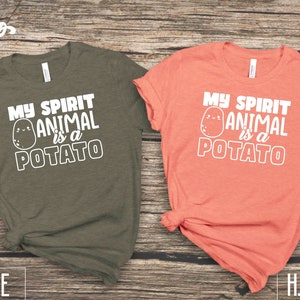 My Spirit Animal is a Potato, Funny Potato Shirt, Potato Gift, Potato Shirt, Thanksgiving Gift, Potato Lover T-Shirt, Sweet Potato