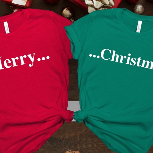 Couples Christmas Shirts Matching Christmas Couples Shirts Etsy