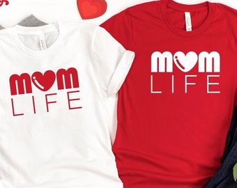 Mom Life Tee, Cadeau voor mama, Cadeau voor mama to be, mom life shirts, leuke grafische T-shirts voor mama