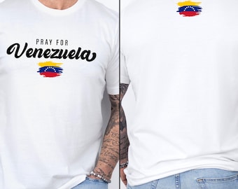 Maglietta Venezuela: un regalo venezuelano alla moda, prega per il Venezuela.