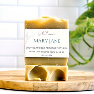 Hemp Soap - Organic Natural Handmade Soap- Cold Processed Soap - Vegan - Herbal Soap - Zero Waste - Artisan Soap - Palm Oil Free- Spa