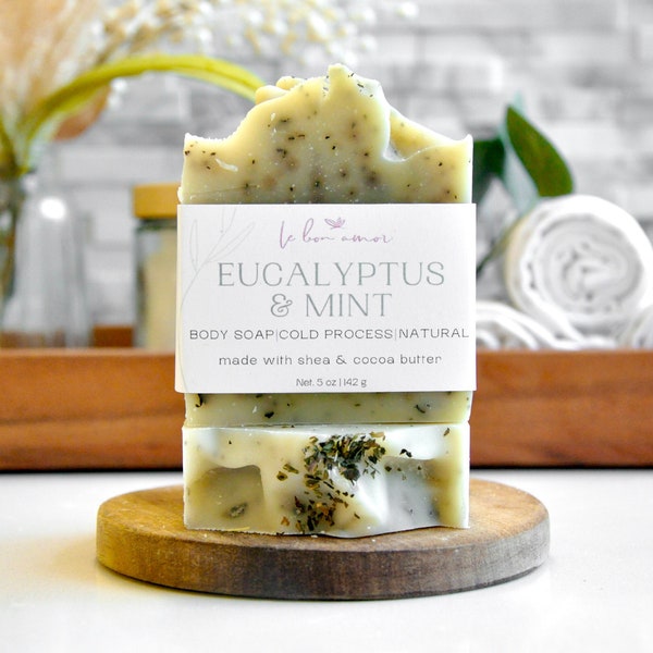 Eucalyptus & Mint - Organic Soap - Natural Soap -  Vegan Soap -  Handmade Soap - Palm Oil Free Soap - Zero Waste Soap - Artisan Soap - Spa -