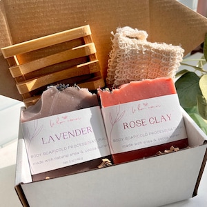 Self Care Gift Box - Natural Handmade Soap Gift - Gift For Her - Self Care Package - Care Package - Natural Spa Gift Basket - Artisan Gift -