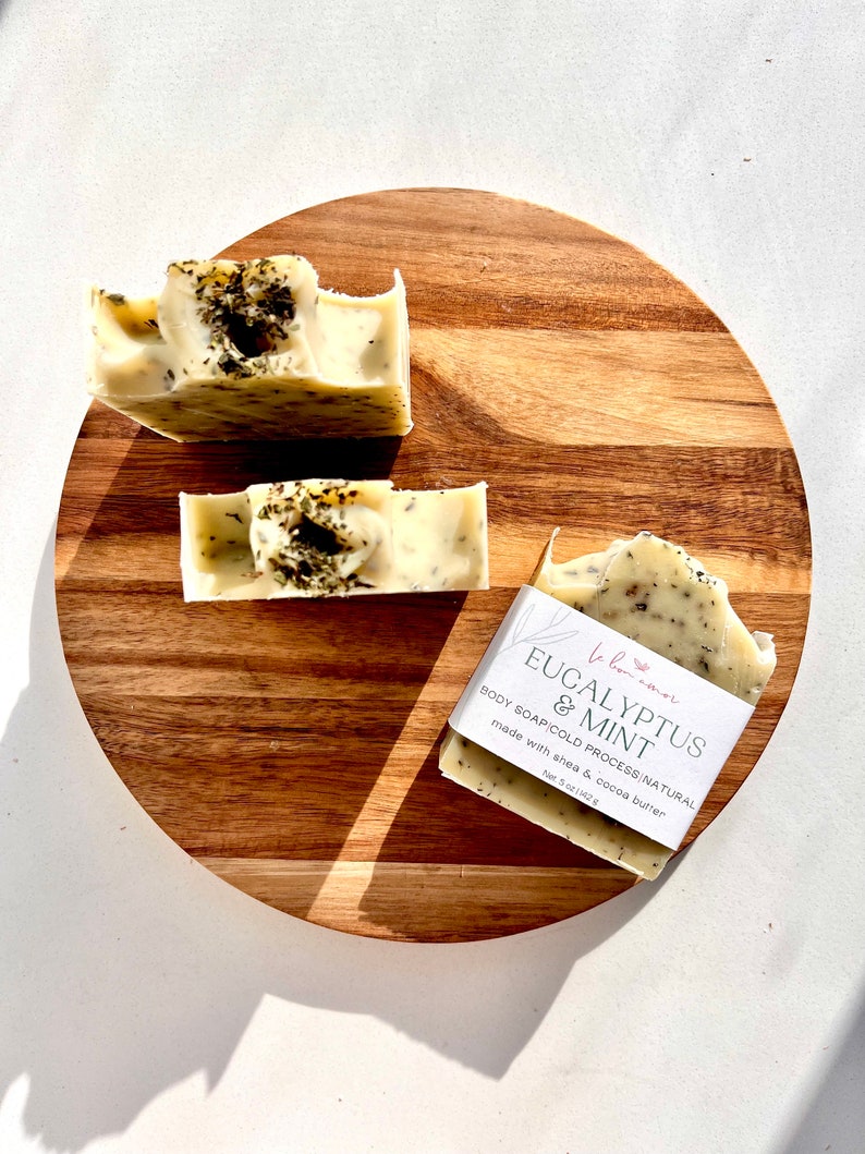 Eucalyptus Mint Organic Soap: Natural Handmade, Palm Oil Free - Etsy