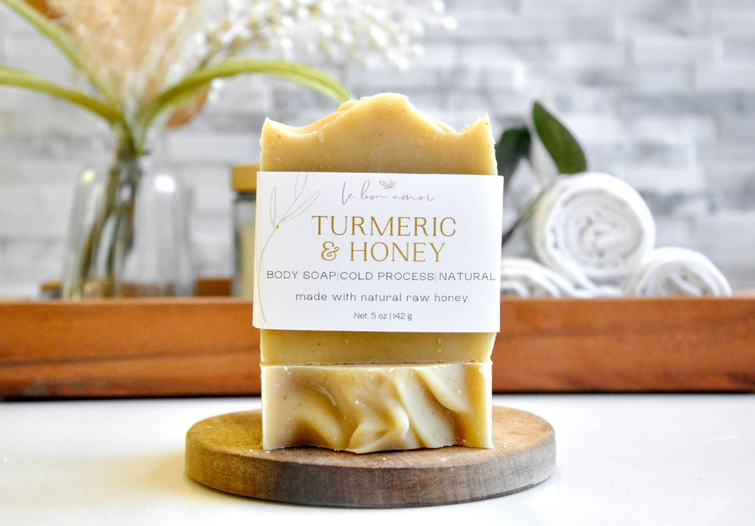 Turmeric Honey Soap Organic Natural Handmade Soap Cold Processed Soap Vegan Soap Artisan Soap