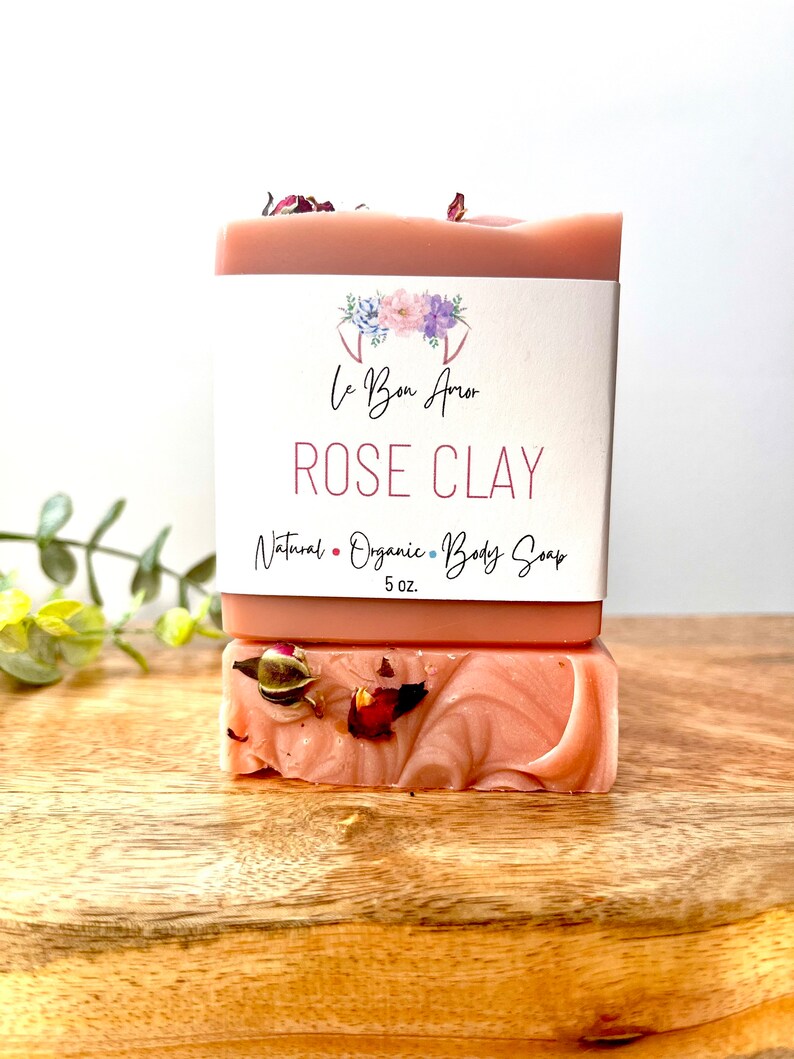 Rose Clay Soap Organic Natural Handmade Soap Cold Processed Etsy