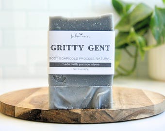 Gritty Gent Soap for Men | Handmade Pumice Exfoliating Vegan Soap