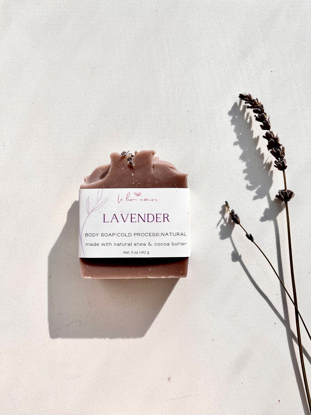 Organic Lavender Soap Bar: Handmade Vegan Soap, Palm Oil Free - Etsy