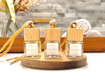 Hanging Car Diffuser | Eco Friendly Air Freshener with Wooden Cap