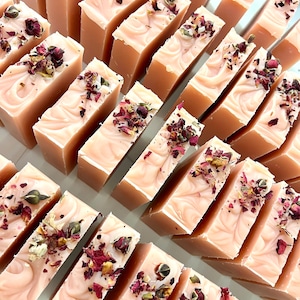 Rose Clay Soap Organic Natural Handmade Soap Cold Processed Soap Vegan Herbal Soap Zero Waste Artisan Soap Palm Oil Free Spa image 10