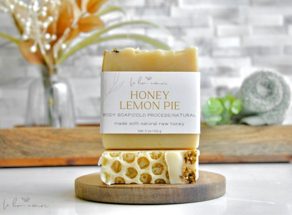Lemon Honey Soap, Natural Homemade Soap
