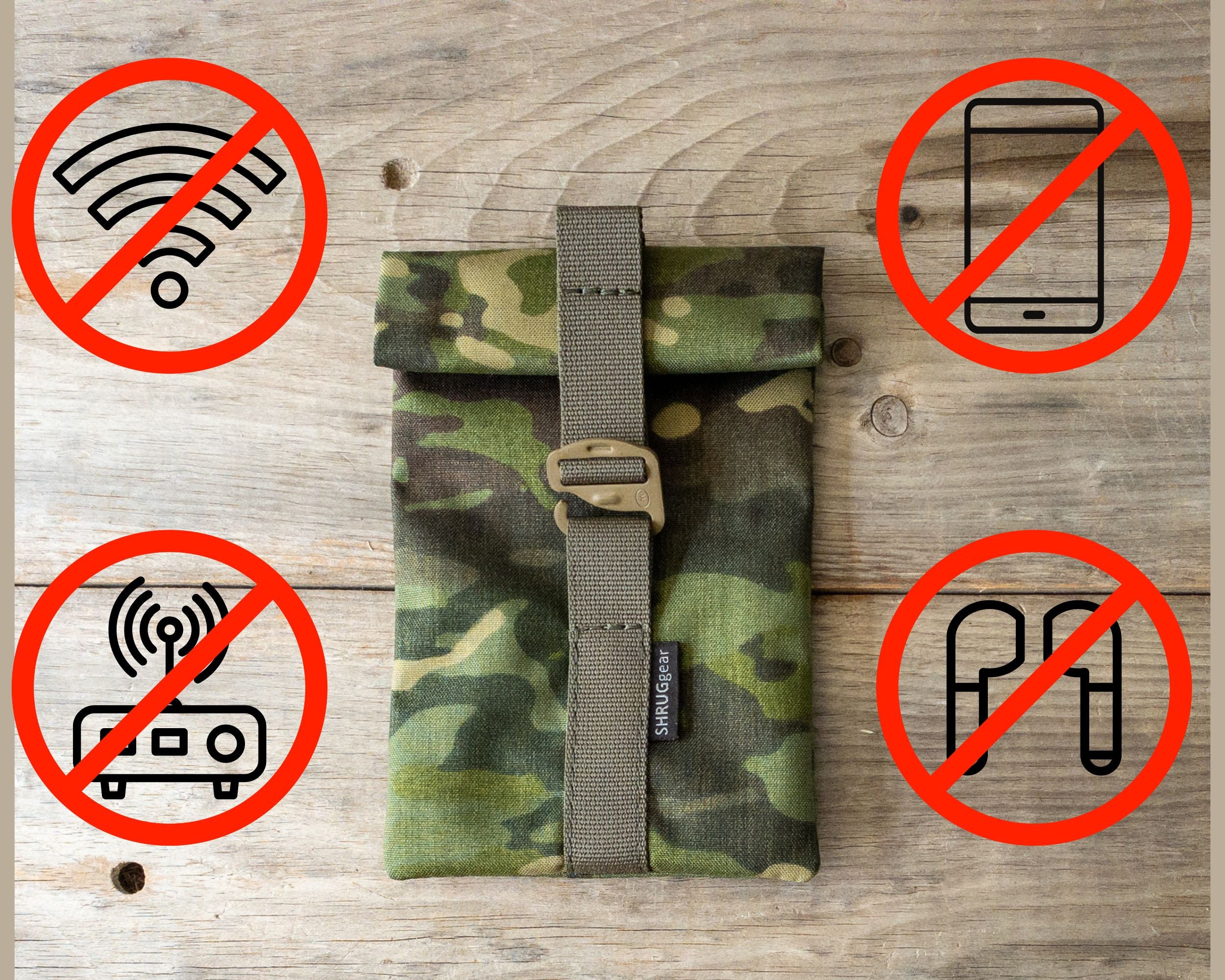 Faraday Bag With Adjustable Shoulder Strap Anti-hacking/anti-tracking RFID  Signal Blocker EMF / RF Protection Radiation Shield Phone 