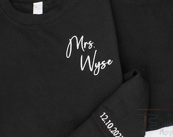 Mr and Mrs Sweatshirts Wedding Couples Hoodies Custom Honeymooning sweatshirts Fiance Bridal Shower Gift Future Wifey Shirt Engagement Gift