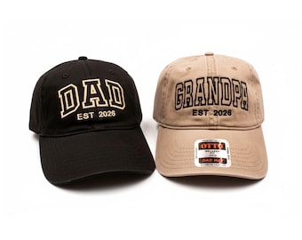 Gorra de béisbol personalizada, regalo para el abuelo, gorra de papá personalizada, regalo para papá primerizo, gorra de papá bordada personalizada