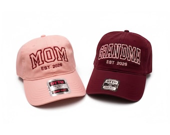 Gorra de béisbol personalizada, gorro de mamá bordado personalizado, regalo personalizado para abuela, regalo para baby shower y para mamá primeriza, regalo para abuela primeriza, gorro de mamá