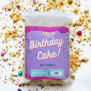 Birthday Cake | Wax Crumble | Fake Desserts | Soy Wax | Candle Making Supply | Candle Decor | Dessert Candle Embeds