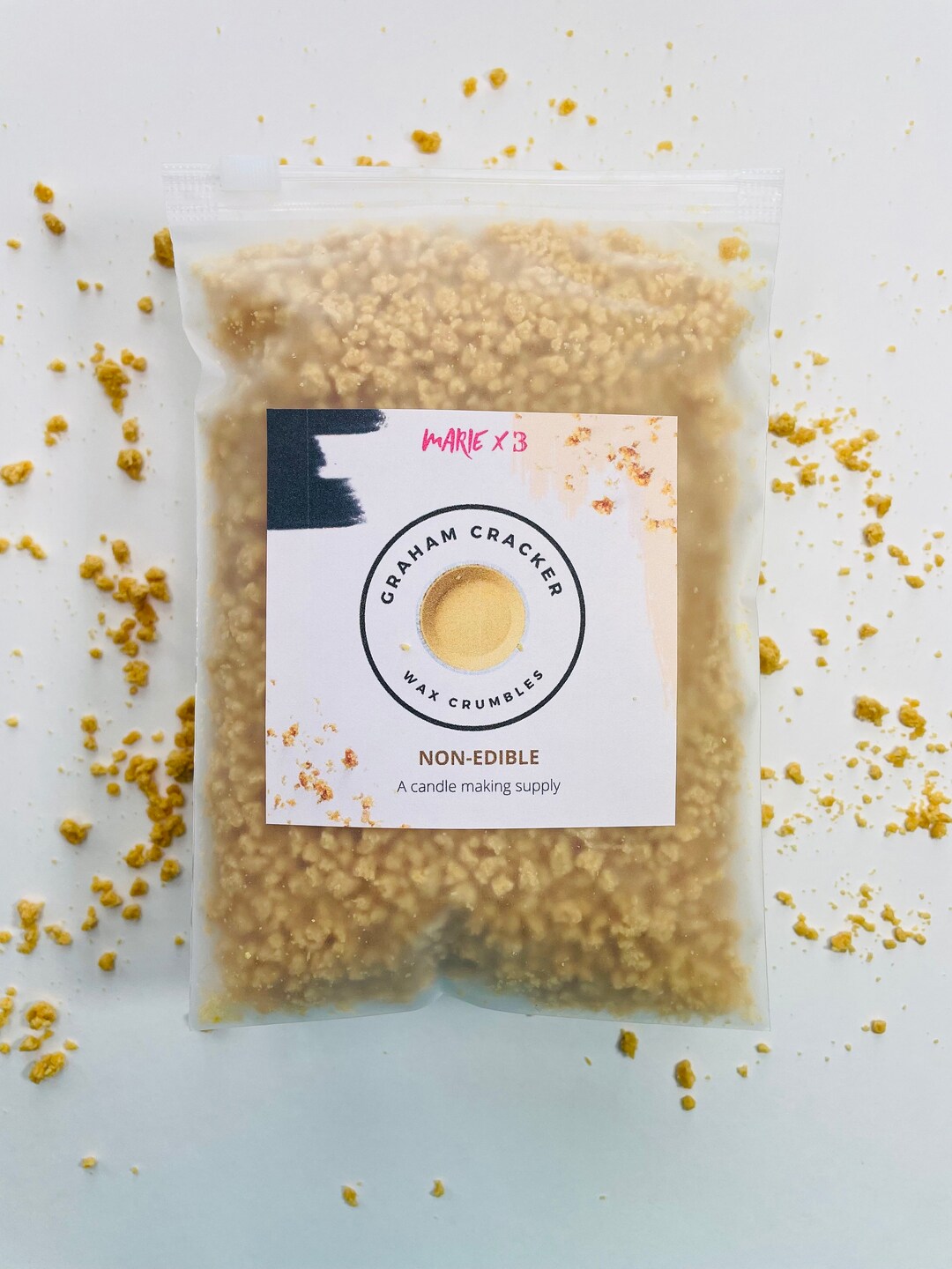 Graham Cracker Wax Crumble for Candle Making Soy Wax Candle Supply Wax Pie Crumble Wax Topping