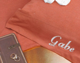 bestickte His&Hers Casaluna Jersey Kissenbezüge | Hochzeit, Jahrestag, Hochzeitsparty, Homewarming, Feiertagsgeschenk