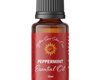 Organic Peppermint Essential Oil, Relaxing, Calming Oil for Diffuser, Vegan-Friendly Home Essentials, 100% Pure Body Oil for Skin Care Use
