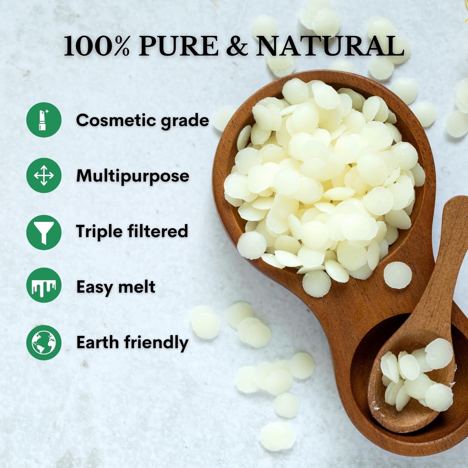 Buy Organic White Beeswax Pellets 1lb Bees Wax Pesticide-free