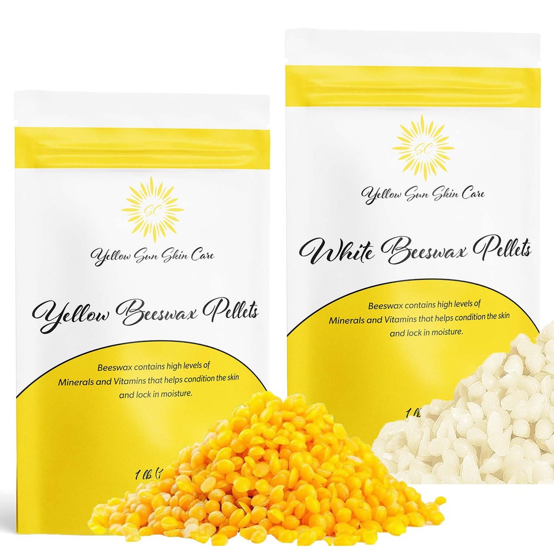 Organic Yellow &white Beeswax Pellets 2 Lb (1lb in Each Bag) Triple ...