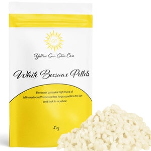 Weiße Bio-Bienenwachs-Pellets 300g Bienenwachs Pestizidfrei Dreifach gefiltert, leicht schmelzend Bienenwachs-Pastillen für DIY-Kerzen Hautpflege Lippenbalsam