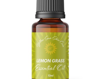 Lemongrass Essential Oil, 100% Pure and Natural Undiluted Premium Therapeutic Grade Oil for Diffuser, Aromatherapy, Skin, Face & Hair 10ml