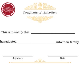 Adoption Certificate