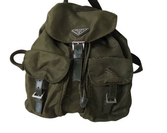 prada backpack green