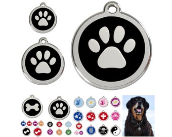 Dog tag original Red Dingo® with engraving for small & large dogs S/Meter/L