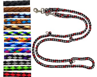 Dog leash large dogs up to 80 kg double leash jumbo 2.40 m / 2.80 m / 3.50 m / 5 m adjustable training leash / lead very stable