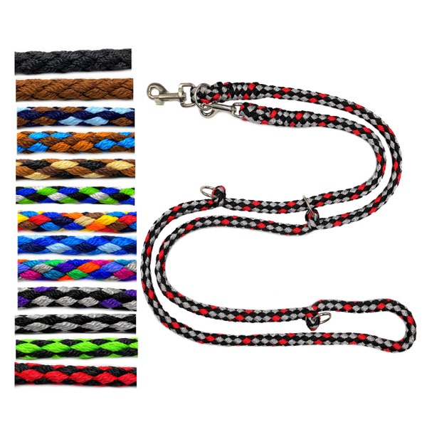 Dog leash large dogs up to 80 kg double leash jumbo 2.40 m / 2.80 m / 3.50 m / 5 m adjustable training leash / lead very stable