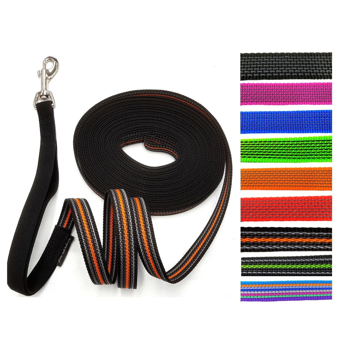 Elropet Flex Fährtenleine 30 M, 20 Mm – Mit Ruckdämpfer, Karabinerhaken 83 Mm, Für Mittlere/große Hunde