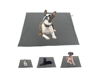 Hundedecke Softshell für kleine, mittlere & große Hunde / Hundedecke wasserabweisend / Hundedecke Auto / Hundedecke Sofa / Farbe: Grau