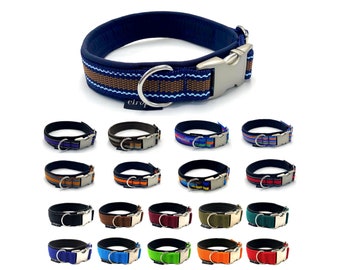 Dog collar softshell padded adjustable for small dogs & large dogs S / meter / L / XL