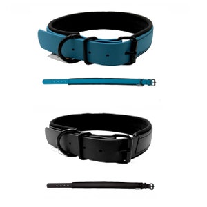 Dog Collar Biothane Softshell underlays small dogs / large dogs adjustable Black Edition image 9