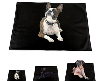 Softshell dog blanket for small, medium and large dogs/water-repellent dog blanket/car dog blanket/sofa dog blanket/color: black