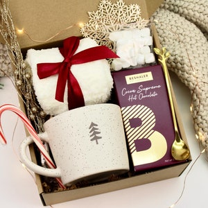 Pakiet Zimowej Opieki Dla Niej, Dla Niego Hygge Gift Box Ciepły I Przytulny Prezent Zimowy Kosz Prezentowy Wysyłanie Uścisków Gift Box Kobiety Zimowe Prezenty Przytulny Pakiet Opieki
