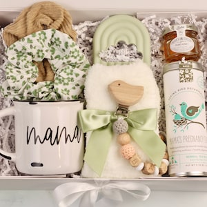 Neue Baby-Geschenkbox, Babypartygeschenk-Jungen-Mädchen, Willkommens-Babygeschenk Geschlechtsneutral, Neugeborenen-Geschenkset, erwartet Mutter, neue Eltern-Geschenkbox