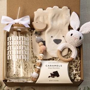 Caja de regalo para mamá primeriza, regalo para baby shower, regalo para futura mamá, regalo posparto, regalo para nuevos padres, regalo de embarazo, canasta de regalo para mamá, set de regalo para embarazo